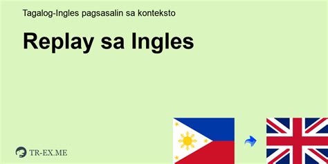 replay in tagalog